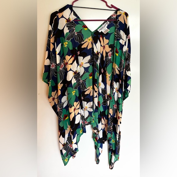 Ingear Resort kimono style cover up multi color floral print - Picture 3 of 7